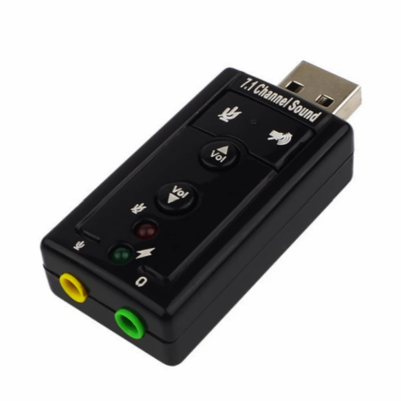 USB 2 0 аудио 7 1 виртуальный канал Звуковая карта Внешний Микрофон Динамик адаптер
