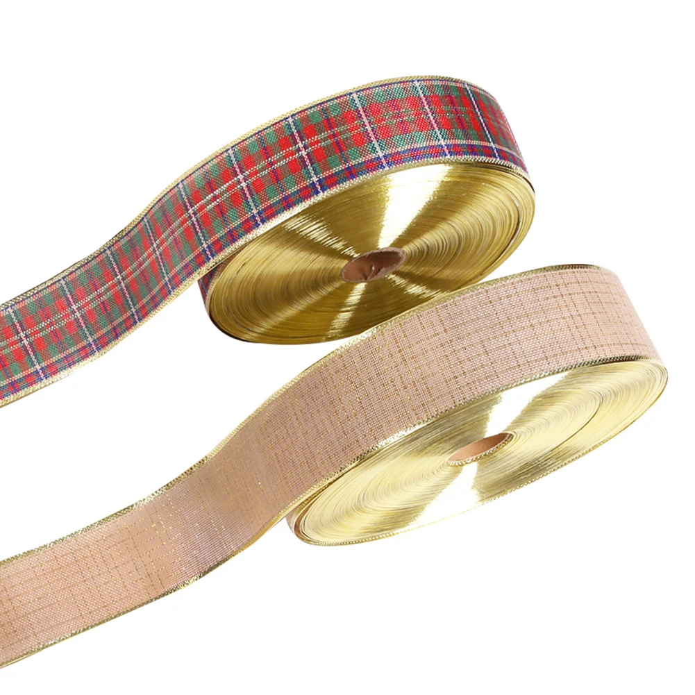 

Christmas Tree Decorations Ribbon Trim Webbing Diy Bow Bowknot Gift Wrapping Strap Wills Xmas Ornament Package Material Crafts O