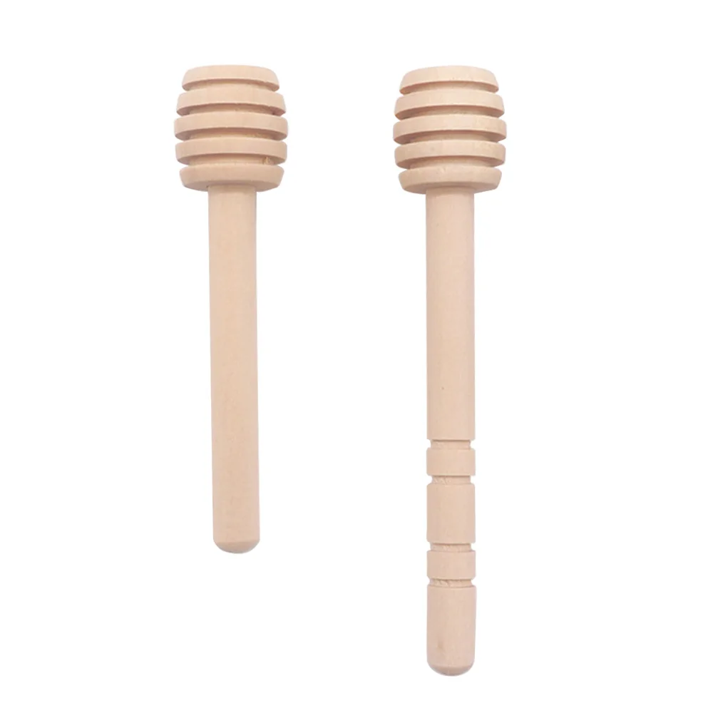 20/50/100pc Wood Honey Dipper Sticks Long Handle Honey Spoon Dipper Stick Individually Wrapped Server for Honey Jar Kitchen Tool