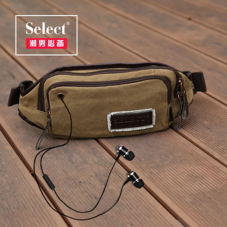 

Select Wearable Canvas Bag Wallet Gym Bag Outdoor Ride Luggage Small Stature Large Capacity Bag S-90