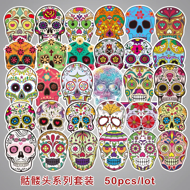 

50pcs Watercolor Halloween Decorative Scrapbooking Sticker Skull Pumpkin Cool Diary Deco Stickers