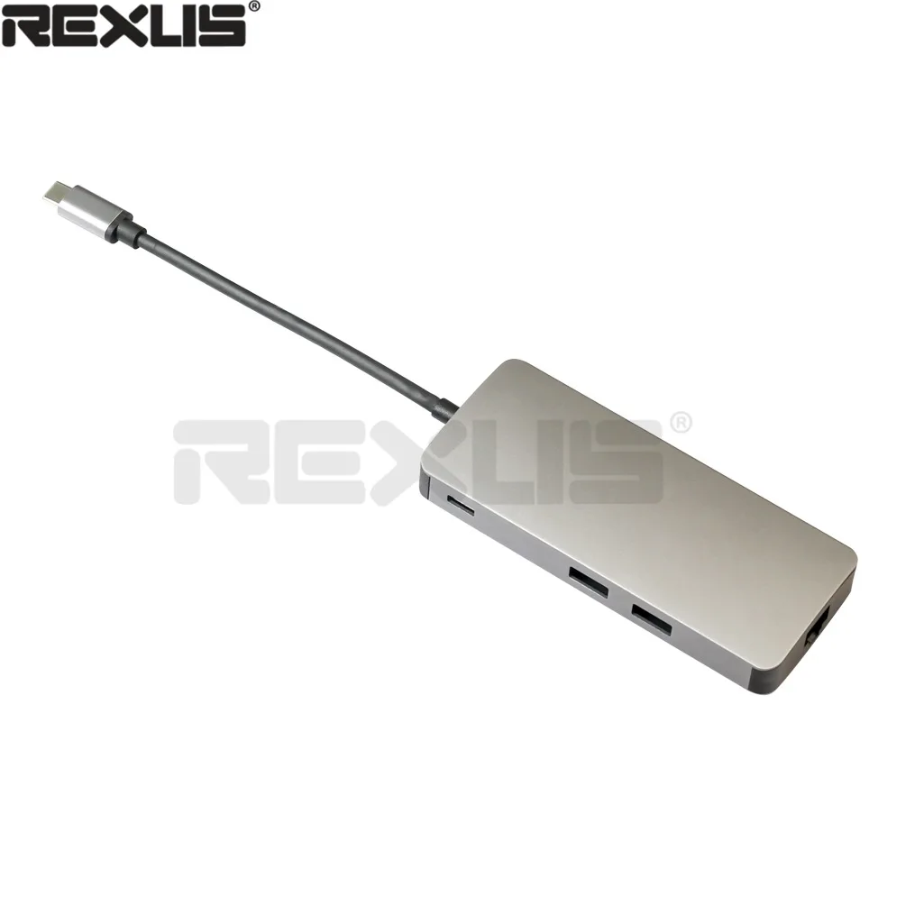 

Currently Available Amazon Hot Selling Aluminium Alloy Case TYPE-C Eight in One Multi-functional Computer Laptop Adaptor