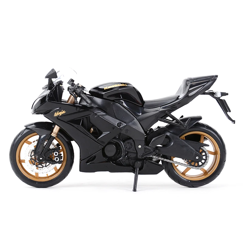 Коллекционные модели мотоциклов Maisto 1:12 Kawasaki Ninja ZX 10R Black Die Cast хобби|Модели