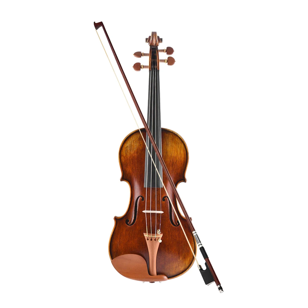 

Vintage Jujuba Wood Acoustic Violin 4/4 Full Size Fiddle with Case Accs #2