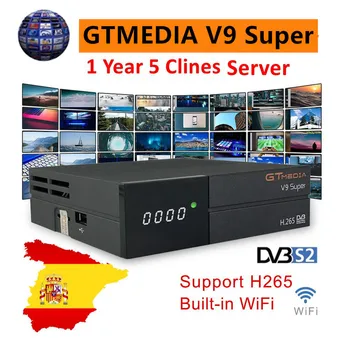 

GTMEDIA V9 Super Best 1080P DVB-S2 Europe Cline Spain Portugal Satellite TV Receiver Same GTmedia V8 Nova Freesat V9 Super