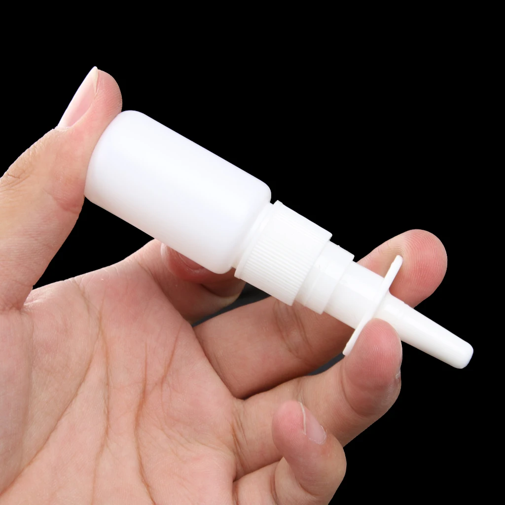 4pcs 15ML Empty Plastic Nasal Fine Mist Spray Bottle Pump Sprayer With Cap