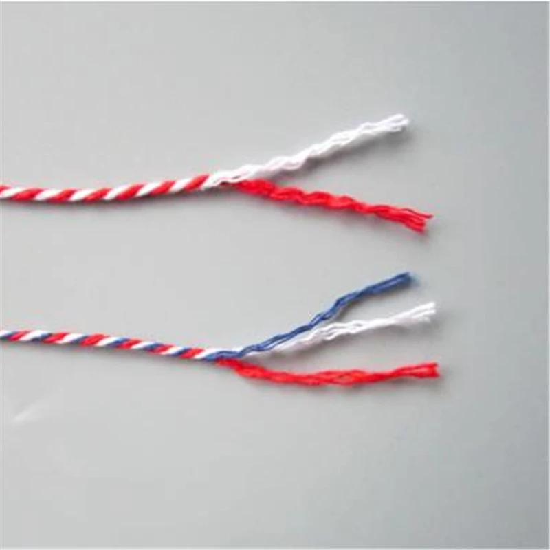 100 м/рулон двухцветный скрученный плетеный трос хлопок DIY ручной вязки шнуры Швейные аксессуары украшения Ремесло 22 цвета
