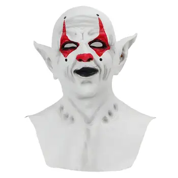 

Halloween Decoration Mask Clown Mask Spoof Pure White Horror Mask Show Table Clown Mask for Halloween Party and Masquerade