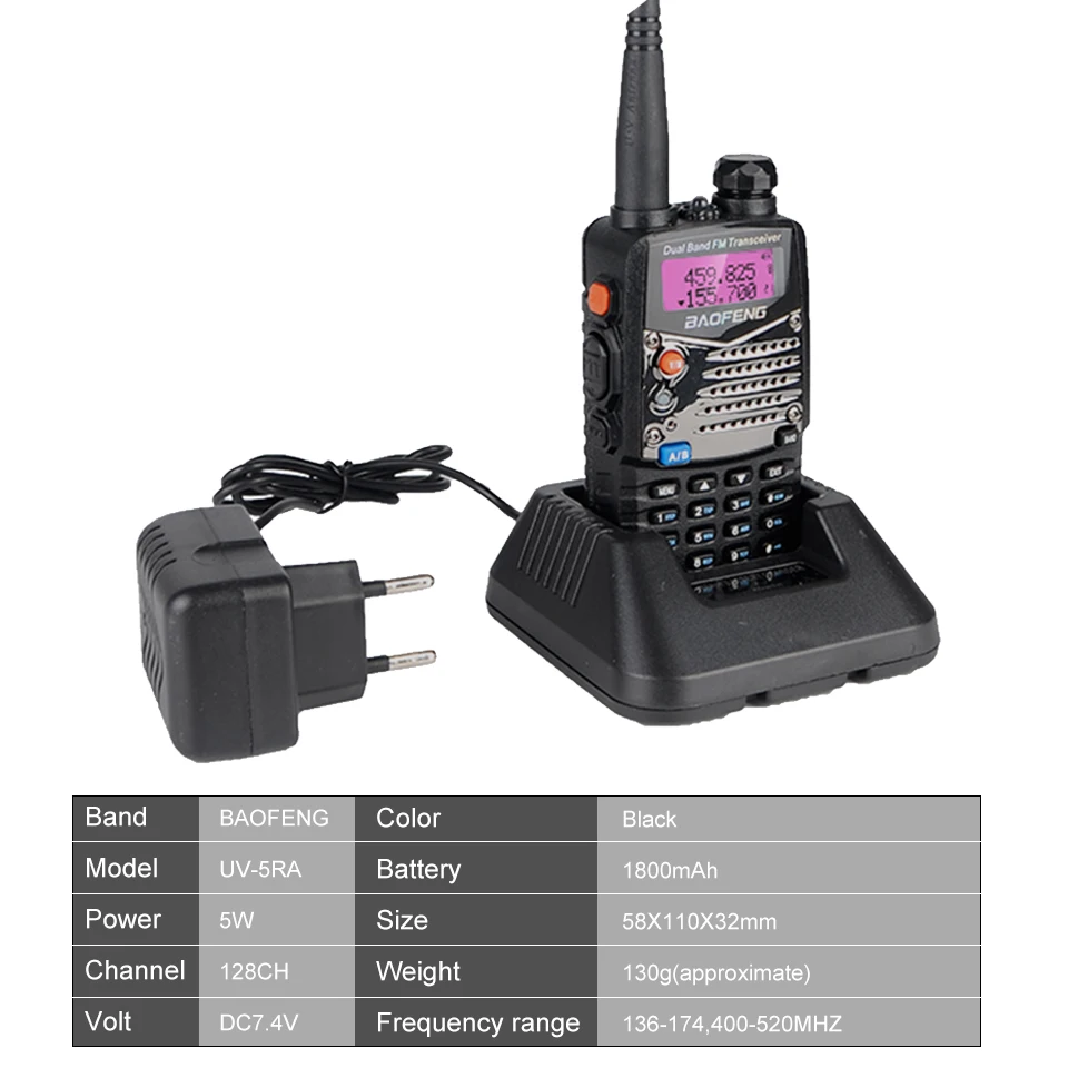 Обновление Baofeng UV-5R рация UV-5RA Профессиональный CB радио 5 Вт 128CH двухдиапазонный СВЧ/УВЧ-трансивер Охота двухстороннее радио