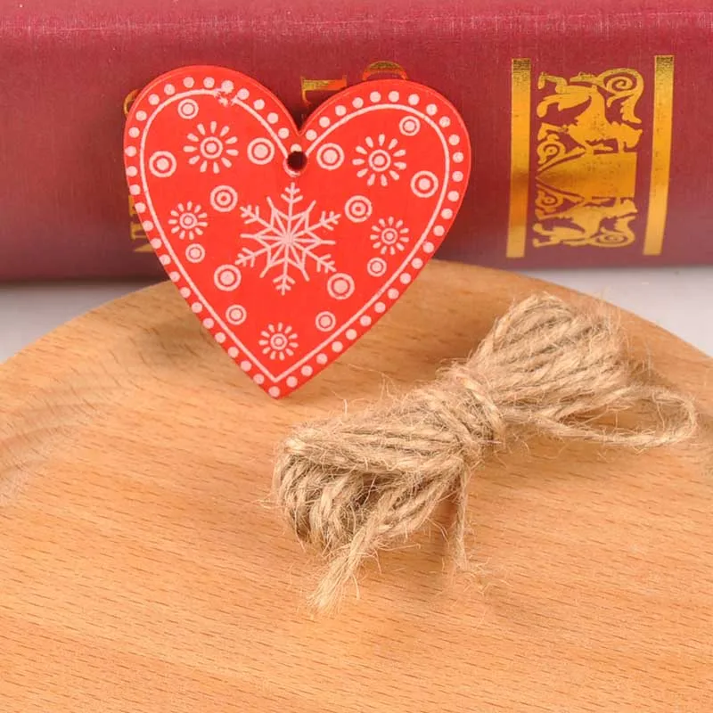 10Pcs 4-5cm Mixed Wood Slices For Christmas Home Decoration Accessories Wooden DIY Charms Drop Pendant Craft Scrapbooking M2507