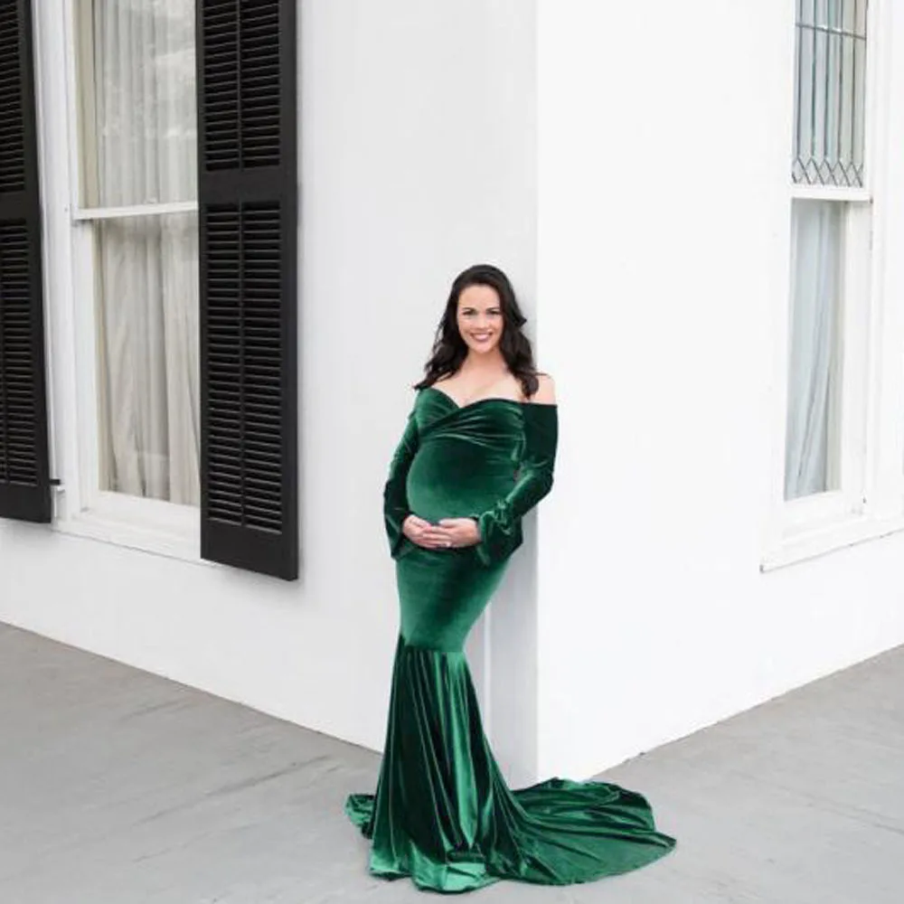 Velvet Maternity Dresses for Photo 