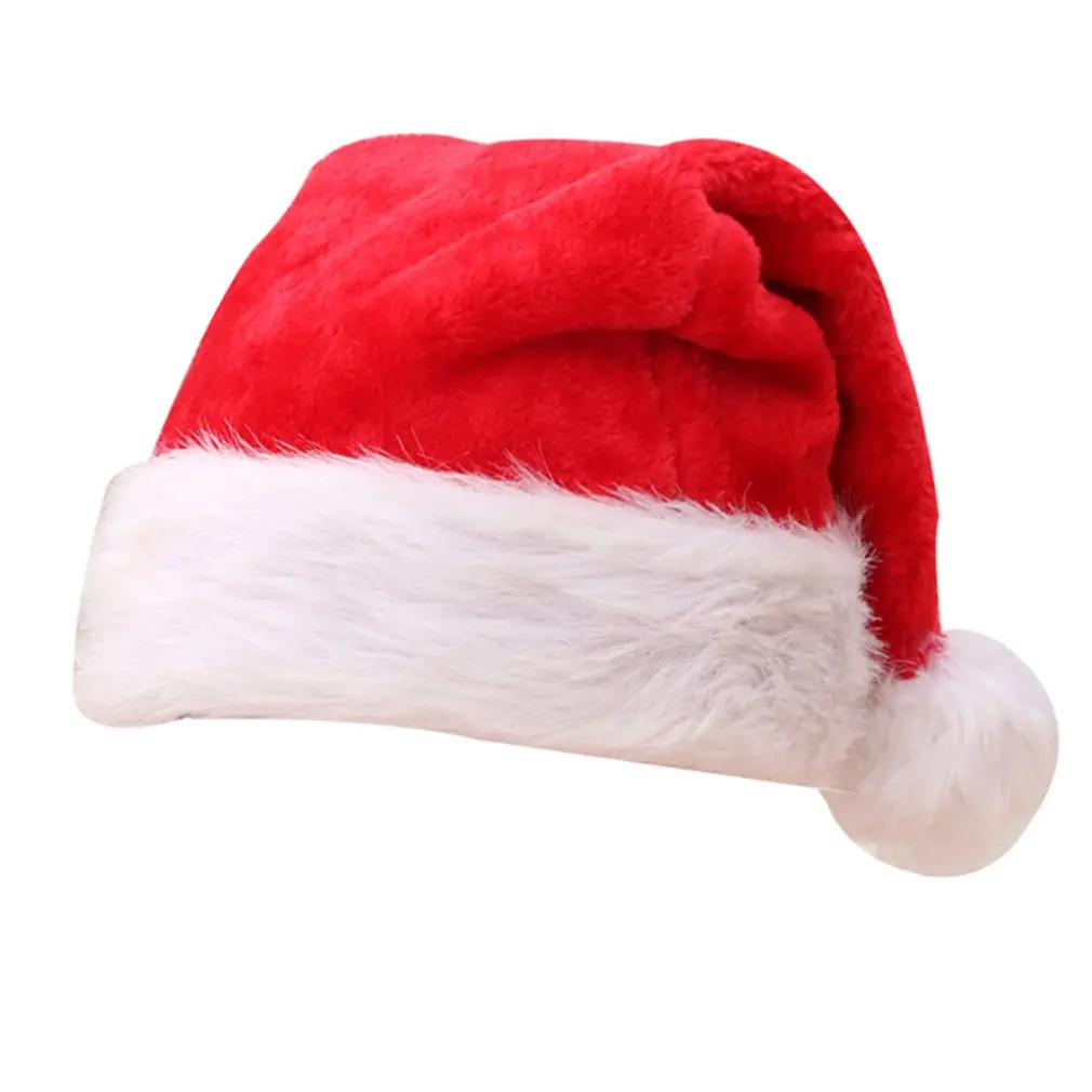 Plush Christmas Hat Winter Warm High-grade Adult Thickening Big Ball Soft | Дом и сад