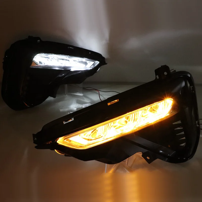 1 пара дневных ходовых огней для KIA K5 Optima для автомобиля DRL белый желтый указатель поворота СВЕТОДИОДНЫЙ Фонарь Авто внешний передний противотуманный фонарь