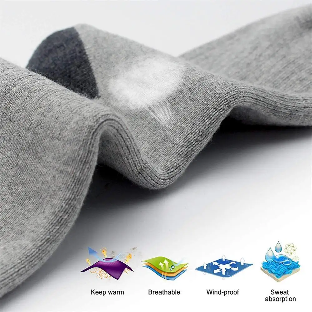 Calcetines de calefacción USB recargables lavables tela de algodón absorbente transpirable para caz