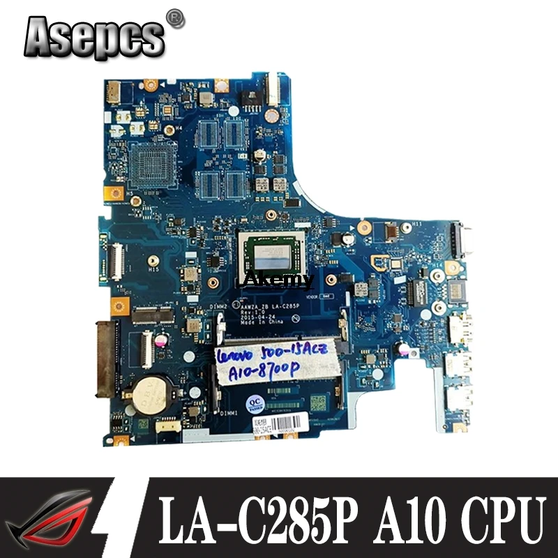 

Free shipping AAWZA ZB LA-C285P Motherboard for Lenovo 500-15ACZ laptop ( for AMD A10-8700P CPU ) tested 100% work