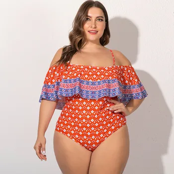 

2020 bikini fat woman fat one-piece swimsuit large size swimsuit