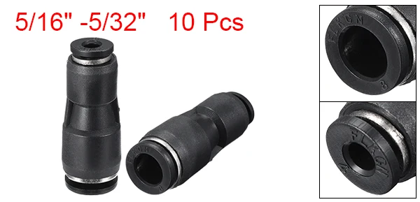 (8mm - 4mm)-10pcs Uxcell 2/5/10/20 штук пуш-ап для того чтобы соединить штуцеры соединение для труб диаметром 8 мм прямой OD нажимная подходящий фитинг гибкий и легкий Вес - Цвет: (8mm - 4mm)-10pcs