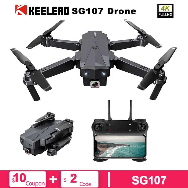 SG107 мини Дрон 4K FPV wifi камера удержание высоты складной Радиоуправляемый