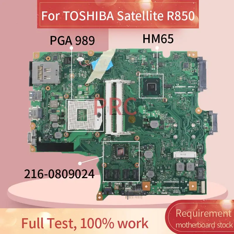 

For TOSHIBA Satellite R850 Notebook Mainboard HM65 216-0809024 Laptop motherboard