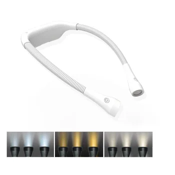 

LED Neck Reading Light, Book Light for Reading in Bed 3 Colors 6 Brightness Levels Perfect for Reading Knitting Camping