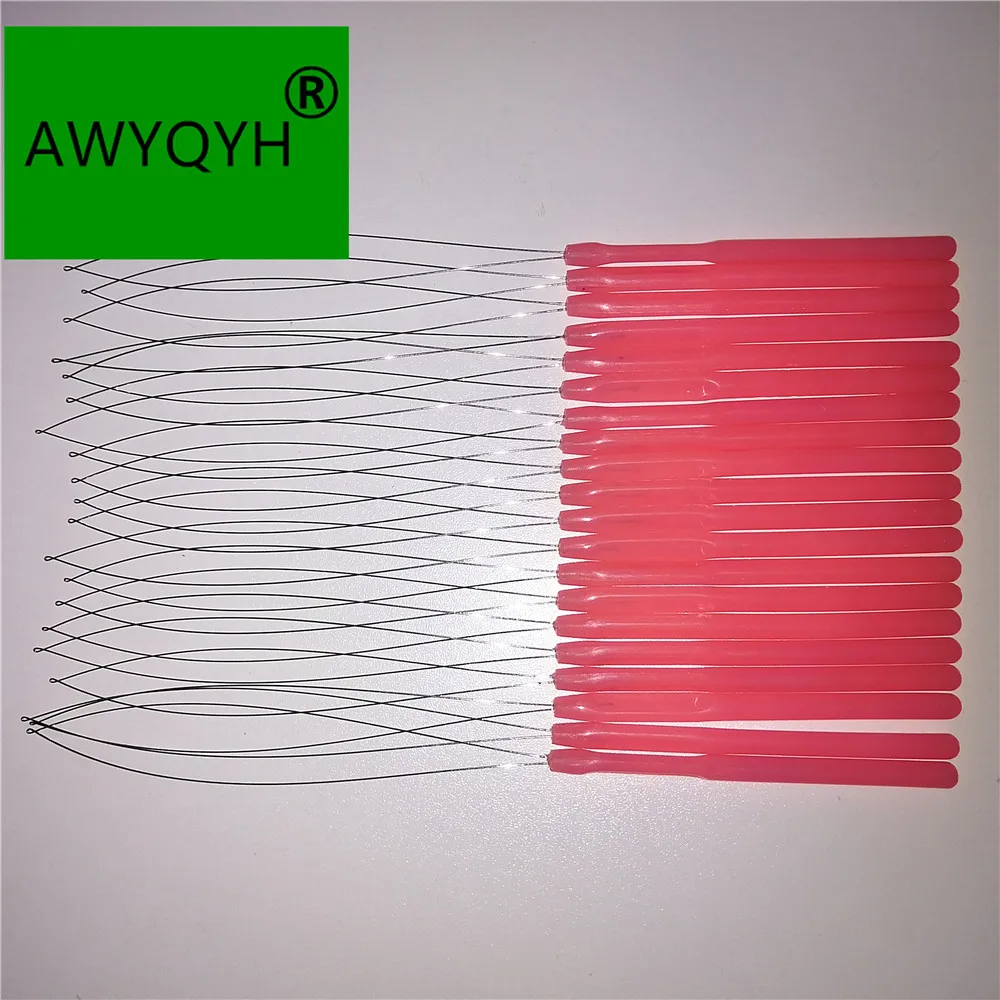 1 шт. инструмент для наращивания волос Micro Ring Bead pull Loop Feather Threader|Крюковые иглы| |