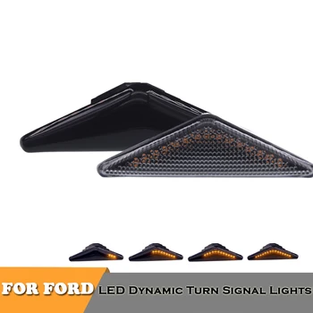 

2pcs dynamic turn signal water flowing indicator lights for Ford Focus MK1 Mondeo MK III 2000-2007 auto accessories