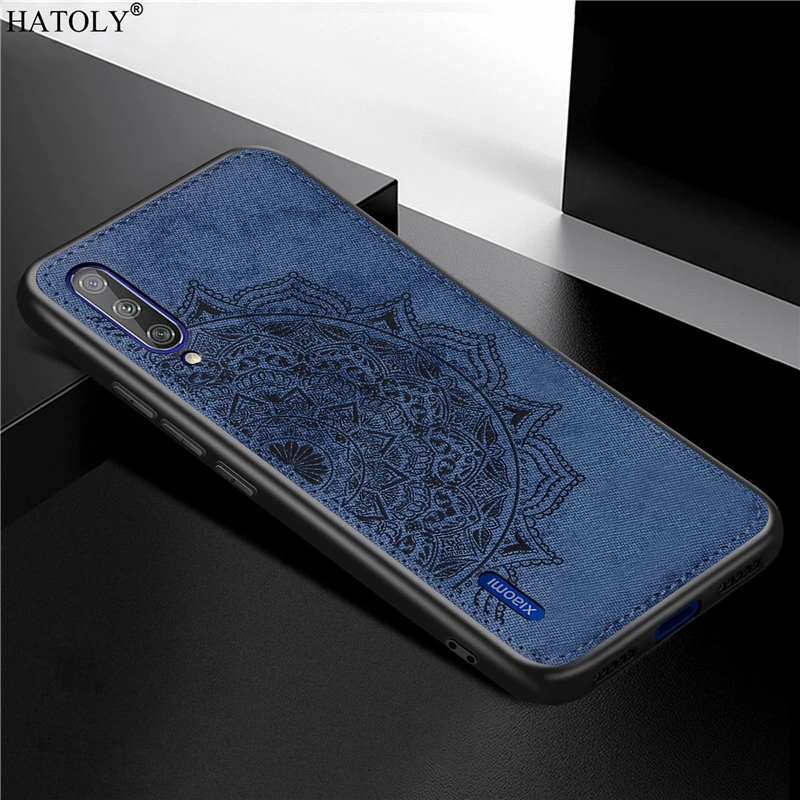 

For Xiaomi Mi A3 Lite Case TPU Frame Cloth Fabric Back Cover For Xiaomi A3 Lite Phone Bumper Case For Xiaomi Mi A3 Lite Cover