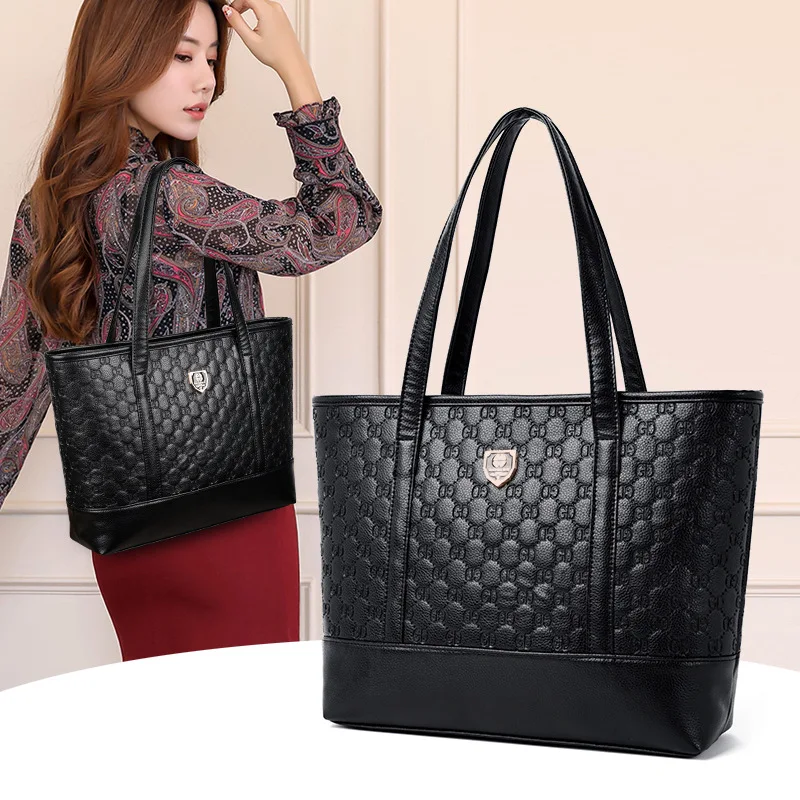 

2020 New Style Big Bag Korean-style Casual Shoulder Bag Large Capacity Simple Printed Handbag WOMEN'S Fashion Handbag