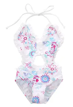 

Toddler Kids Girl Floral One-piece Bikini Swimsuit Tankini Swimwear Beachwear Bathsuit 1-6Y