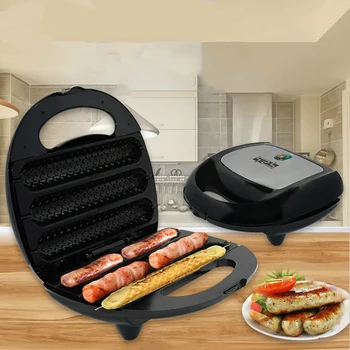 

Household Grilled Sausage Hot Dog Machine Electric Crispy Corn Hotdog Waffle Maker Breakfast Frying Pan Hotdog Corn Baking EU