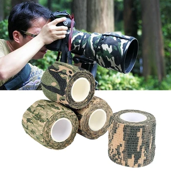 

Hunting Stealth Camo Tape Camouflage Gun Wrap Rifle Bandage Grass Army Wrap Durable Shooting Tape Cycling Stickers Tape