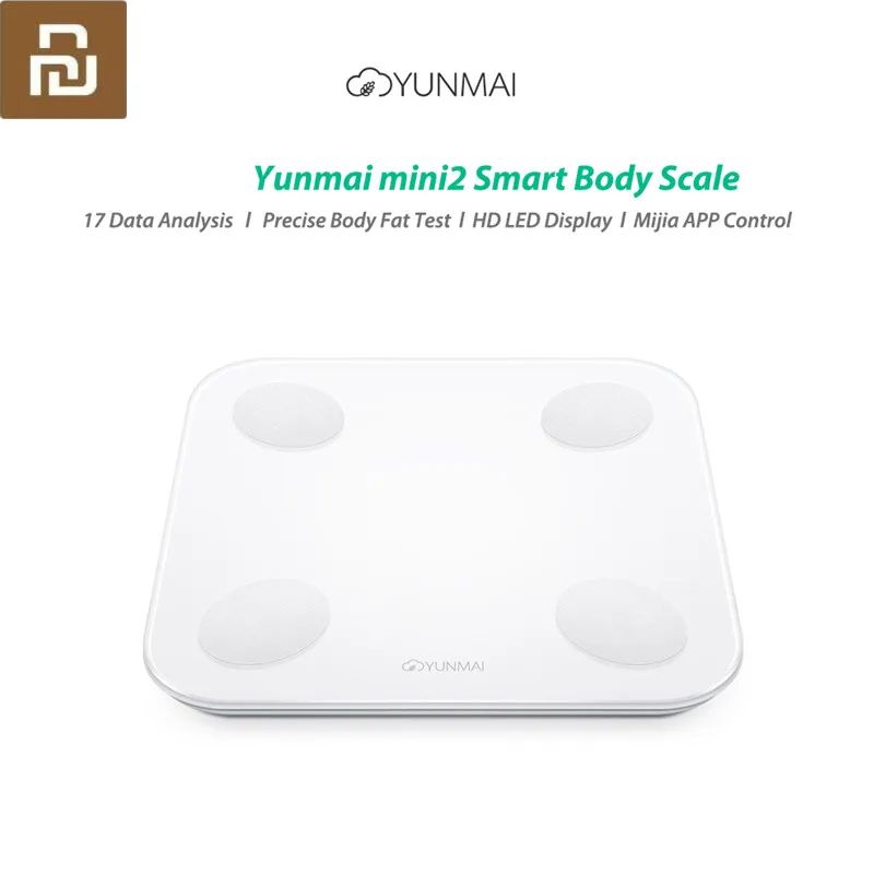 YUNMAI Mini 2 Smart Body Scale Balance Fat Weight Scales mijia APP Control LED Digital Display Pad BMR Test for xiaomi | Электроника
