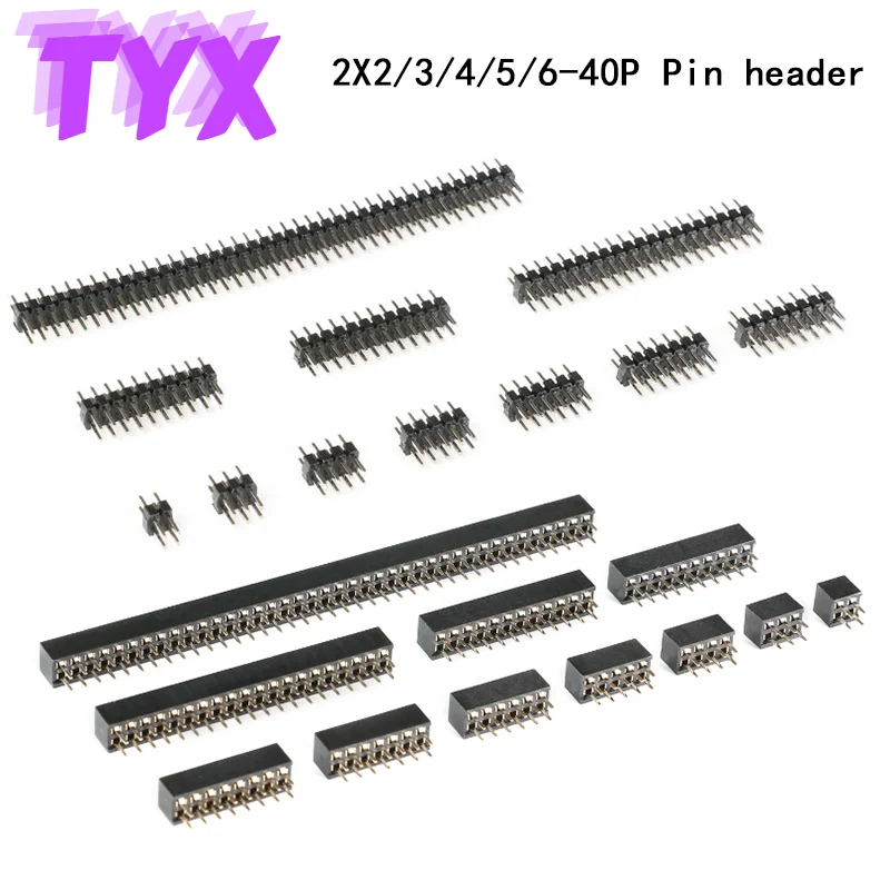 

20Pcs 10Pairs Single Row Male And Female 2.54mm 2.0mm 2*2/3/4/5/6/7/8/10/12/20/40P Straight Header PCB JST Connector Board