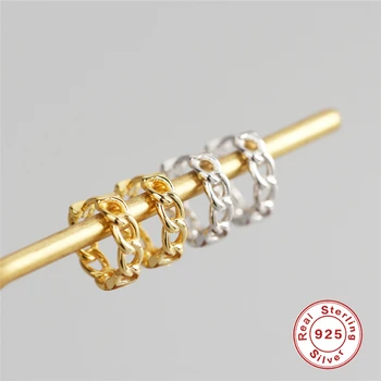 

Genuine Plata de ley 925 Fine Jewerly Woman Earrings For Lovers' Couple Anniversary Wedding Korean Huggies Loop Earring 2020