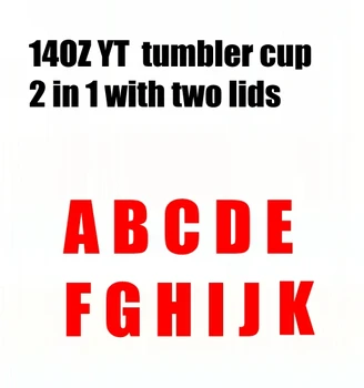 

14oz YT tumbler cup 2 in 1 with two lids family finds