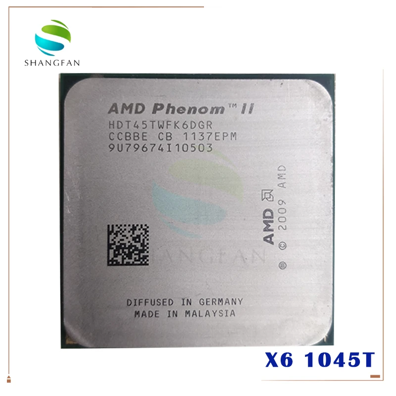 Процессор AMD Phenom X6 1045T 6 ядер 2 7 ГГц HDT45TWFK6DGR 95 Вт разъем AM3 938pin|cpu processor|socket am3amd phenom x6 |