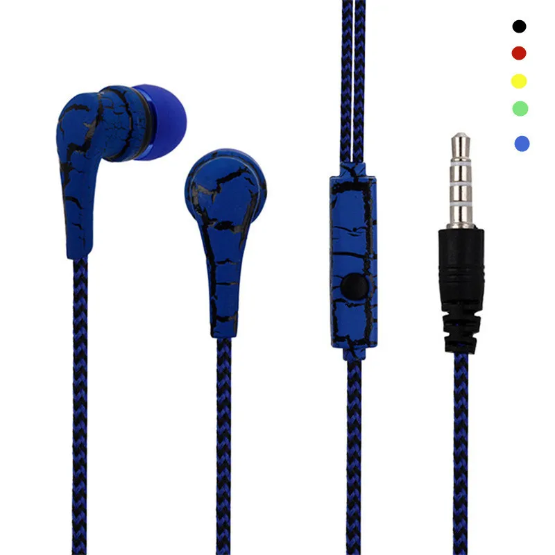 5 Цвета круто линий In-Ear проводные наушники Сабвуфер с микрофоном кабель