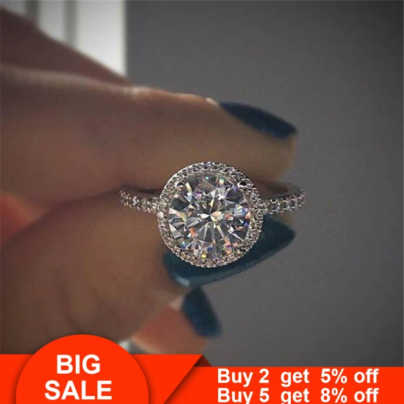 Женское кольцо для влюбленных в пасьянс Классические вечерние Обручальные