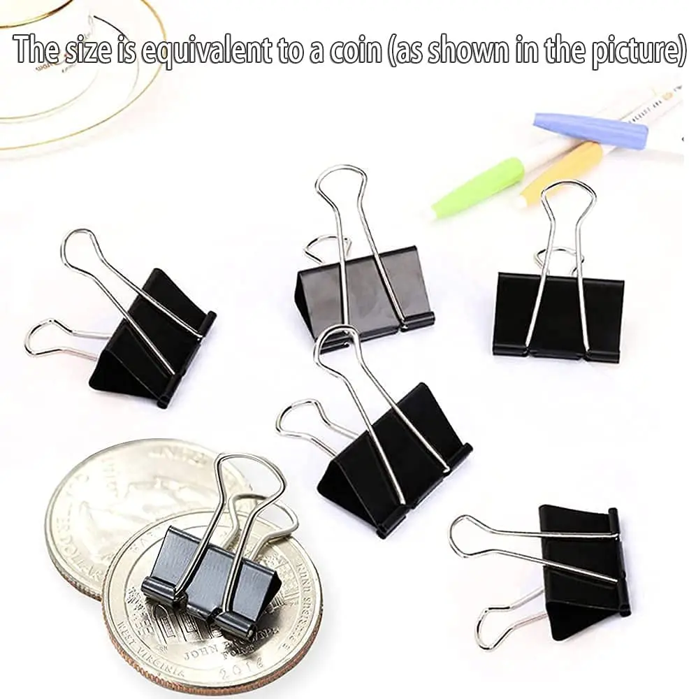 10/5pcs Metall binder clips Büroklammern 15/19/25/32/41mm Büroklammern für Bücher Schreibwaren Schul büro liefert hohe Qualität