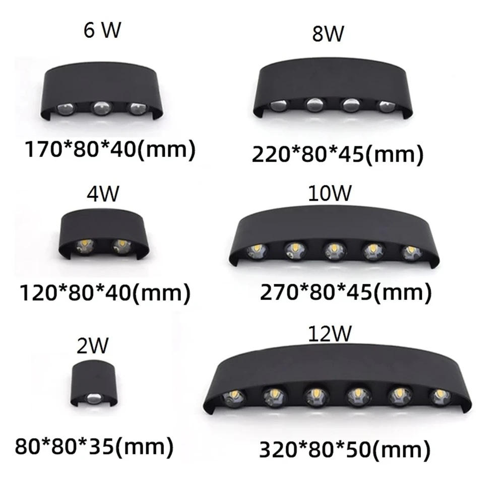 Outdoor Waterproof Wall Lamps LED Up Down Light White Black Aluminum Wall Light Waterproof IP65 Indoor Exterior Sconce Lamp wall light,led wall lamp,led light