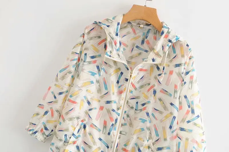 

K541. 2-Europe And America WOMEN'S Dress 2019 Summer New Style Article Rainbow Sun Protection Clothing Coat