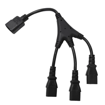 

IEC C14 to 3 x C13 Y Splitter Cord, 10A, 250V , IEC male to 3 female