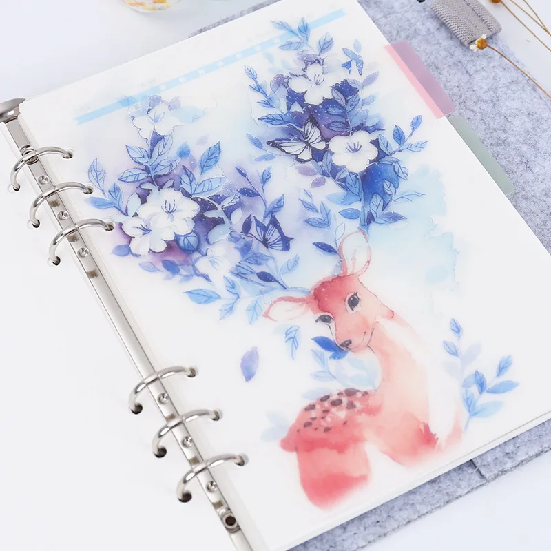 

Kawaii PP Index Pages Cute Notebook Planner Separator Pages 6 Hole Loose Leaf Dividers School Stationery material escolar 5 Pcs