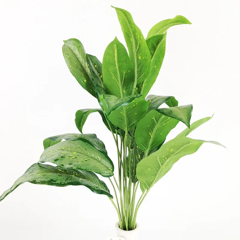 63cm18 Fork Large Artificial Plants Plastic Monstera Leaf Tropical Palm Tree Home Hotel Office Art Decoration Photography Props | Дом и сад