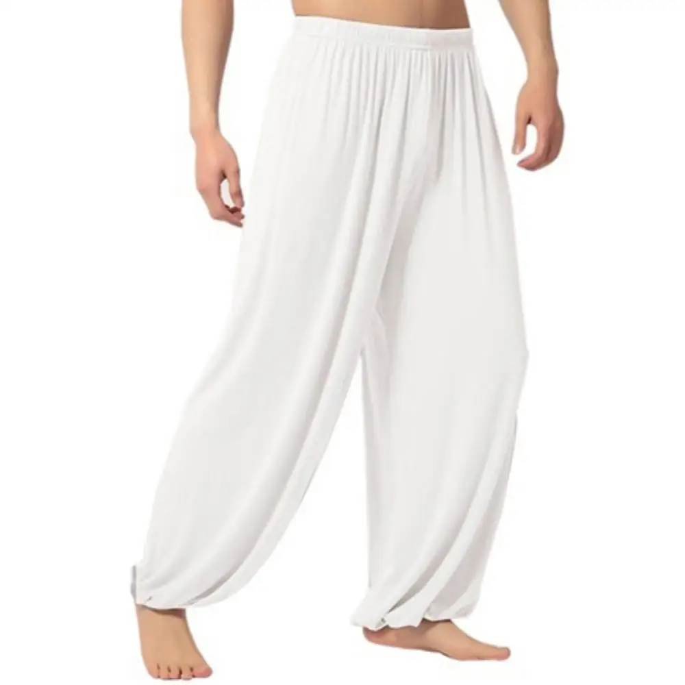 joggers sweatpants Yoga Pants Men\'s Casual Solid Color Baggy Trousers Belly Dance Yoga Harem Pants Slacks sweatpants Trendy Loose Dance Clothing elephant trousers Harem Pants