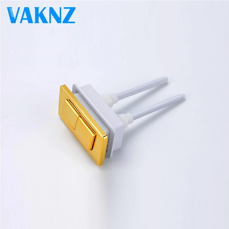 

83X45mm Dual Flush Toilet Tank Gold colour Button Square shape Toilet Push Buttons Bathroom Accessories