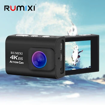 

Full HD 4K Sports Action camera with EIS Function Built-in WiFi Waterproof 30M With Remote Controller External Mic Video camera