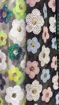 

Soft Latest Embroidered 3d Lace Fabric White Red African Lace Fabric 2018 High Quality Lace Tulle French Lace With 3d Flower