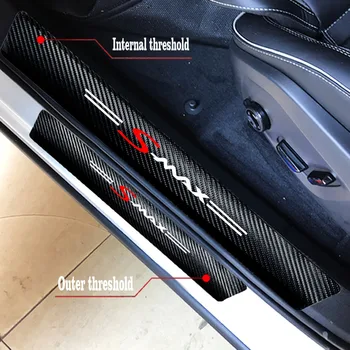 

4pcs/Set For Ford S-max Car PU Leather Door Sill Guard Protector Stickers Welcome Pedals Anti Scratch Accessories