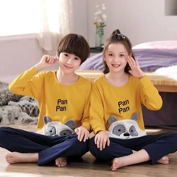 

Kids Christmas Pajamas Boys and Girls Cotton Long-Sleeved Children's Pajamas Conditioning Clothes Pajama Set